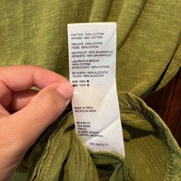 Pilcrow Washed Tee in Green Size XS - Picture 5 of 6